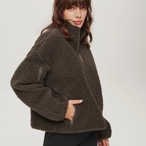 NWT The Commense Cozy Teddy Quarter Zip Jacket Small